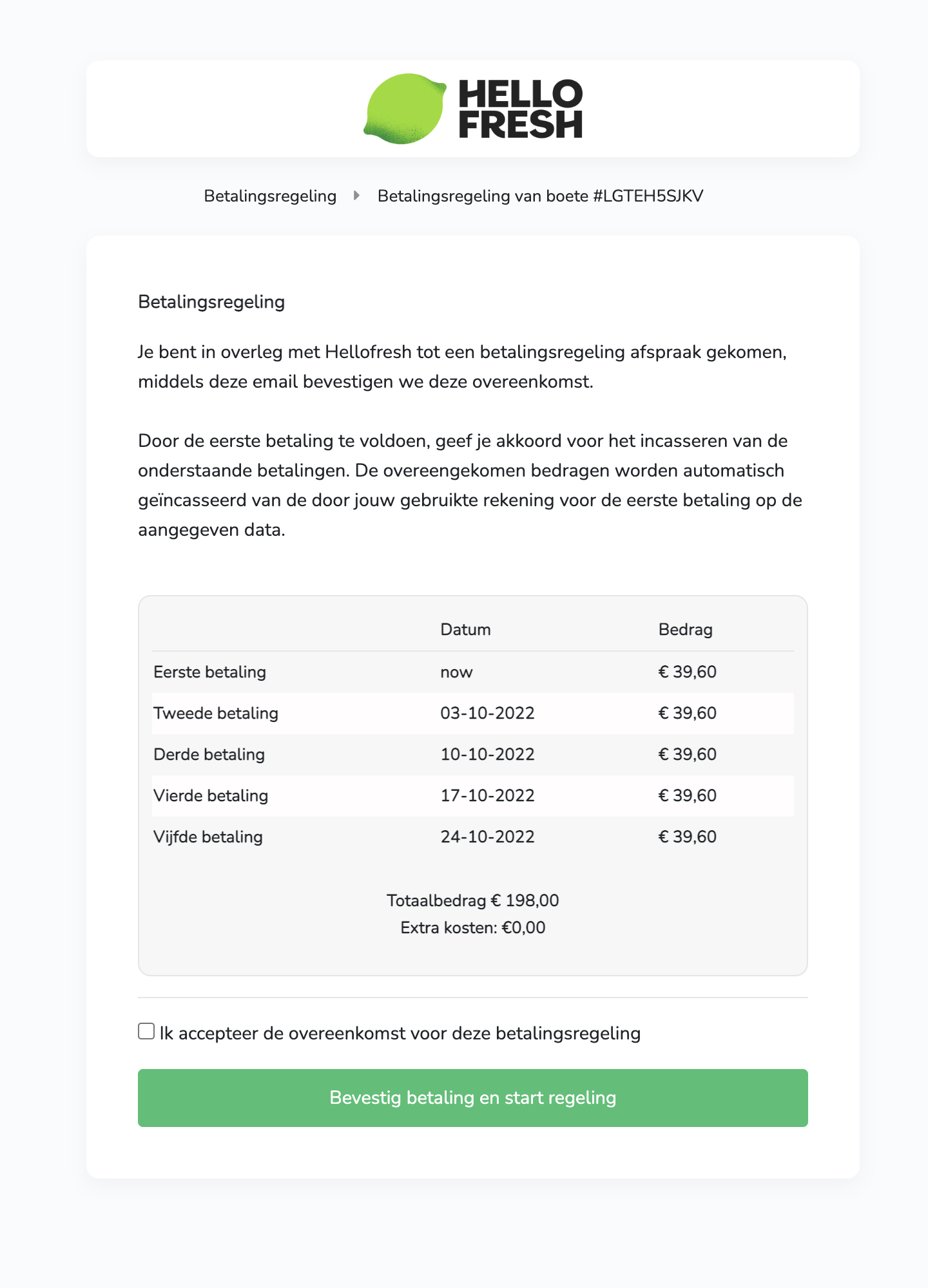 Betalingsregeling voor een bekeuring