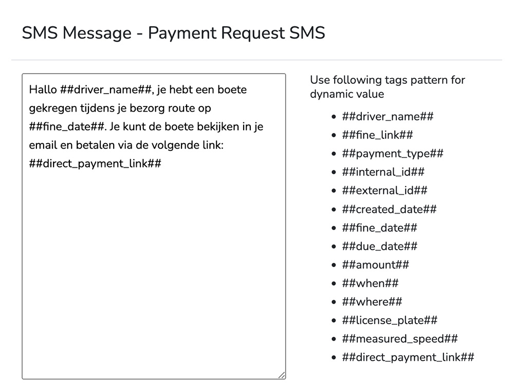 Personaliseer de SMS