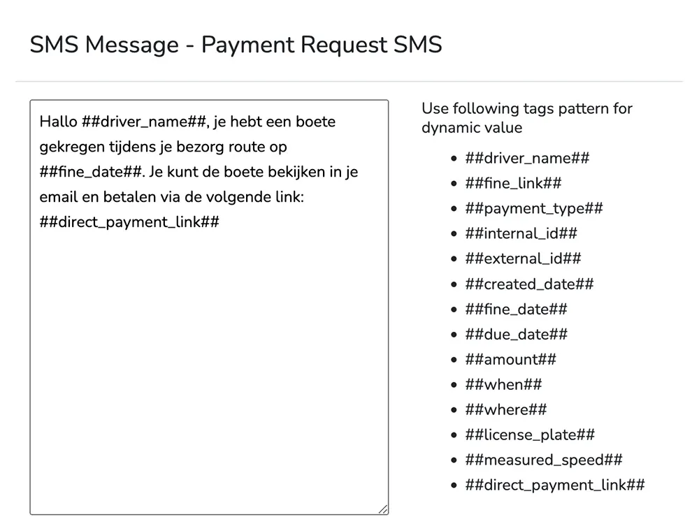 Personaliseer de SMS